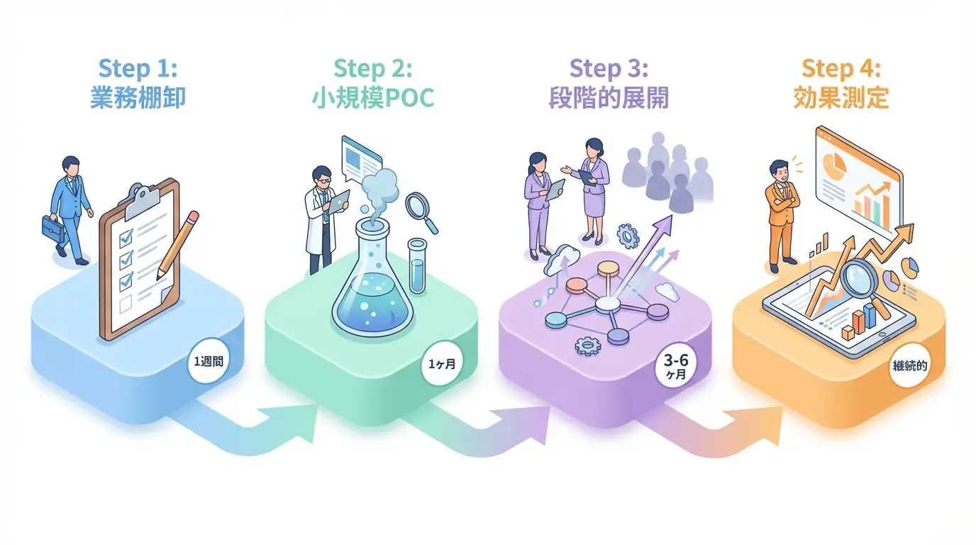 AI導入の4ステップ