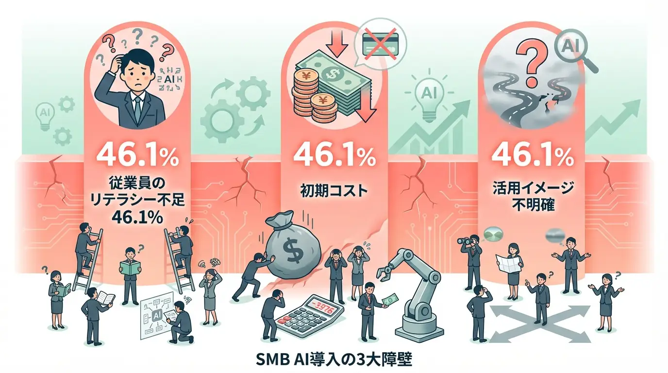 中小企業AI導入の3大障壁