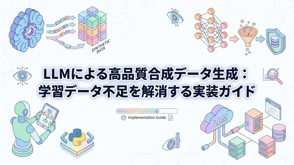 LLMによる高品質合成データ生成:学習データ不足を解消する実装ガイド